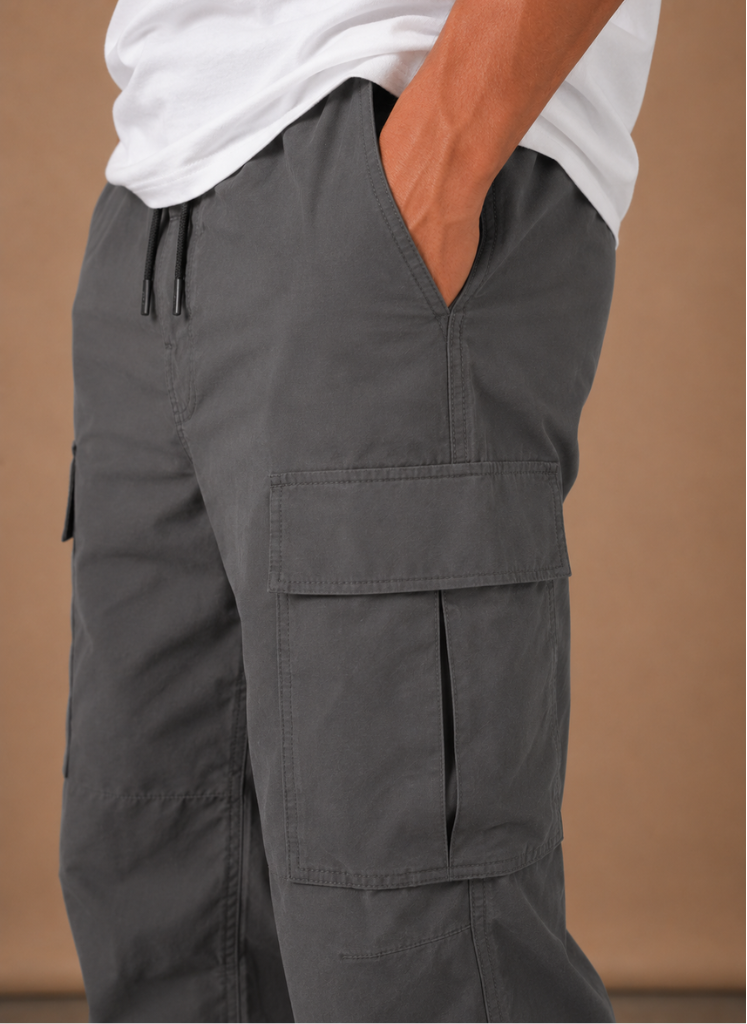 Halric | Men's Cargo Relaxed Utility Straight-Leg Trousers