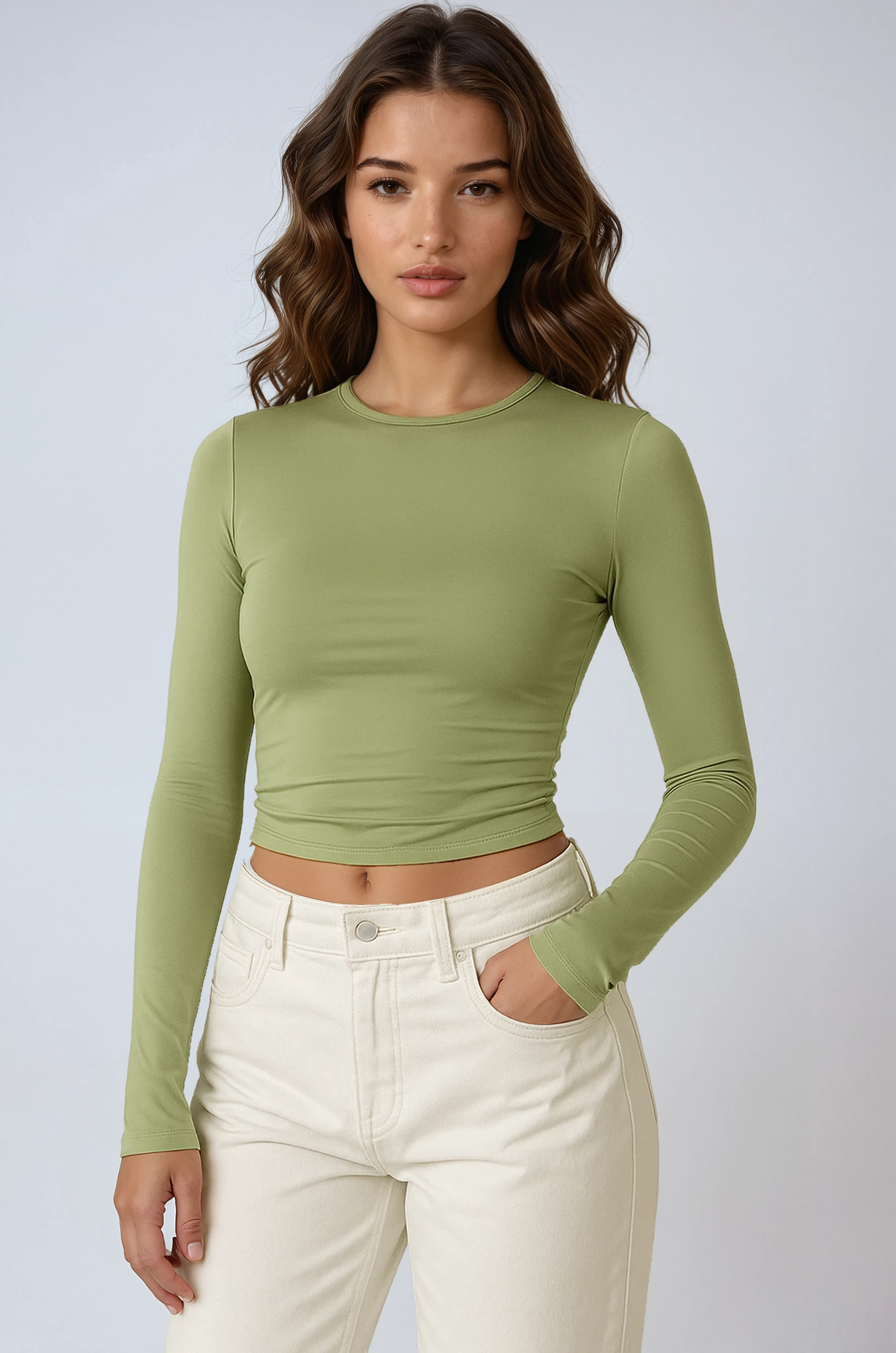 Maglia Nera Elegante Donna a Manica Lunga con Dettaglio Arricciato