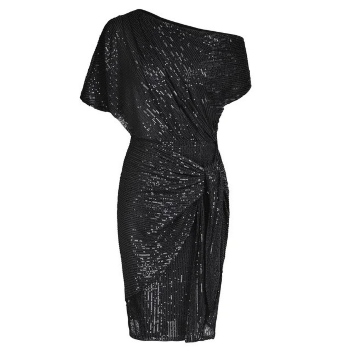 Abito da Cerimonia Donna con Paillettes - Scollo Asimmetrico