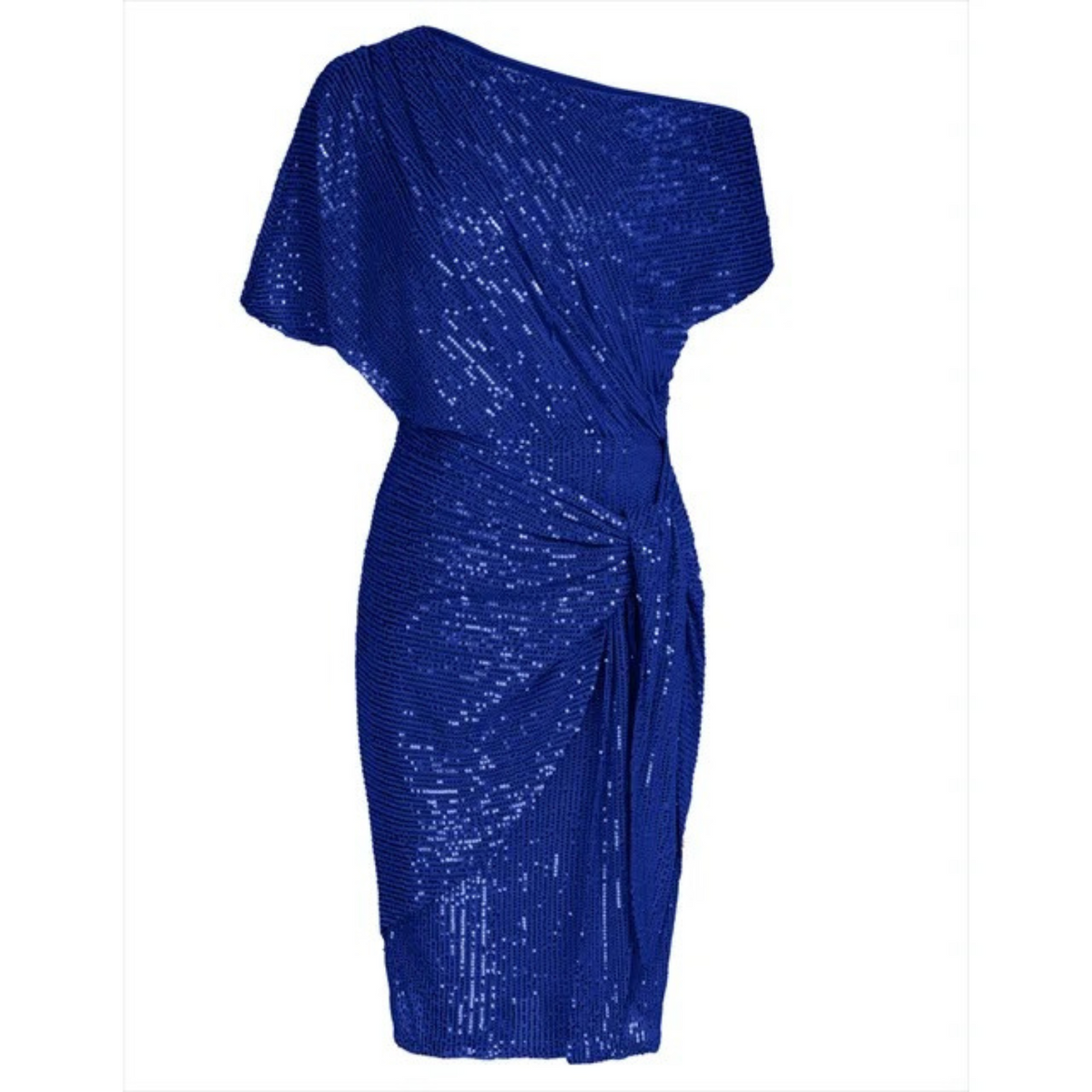 Abito da Cerimonia Donna con Paillettes - Scollo Asimmetrico