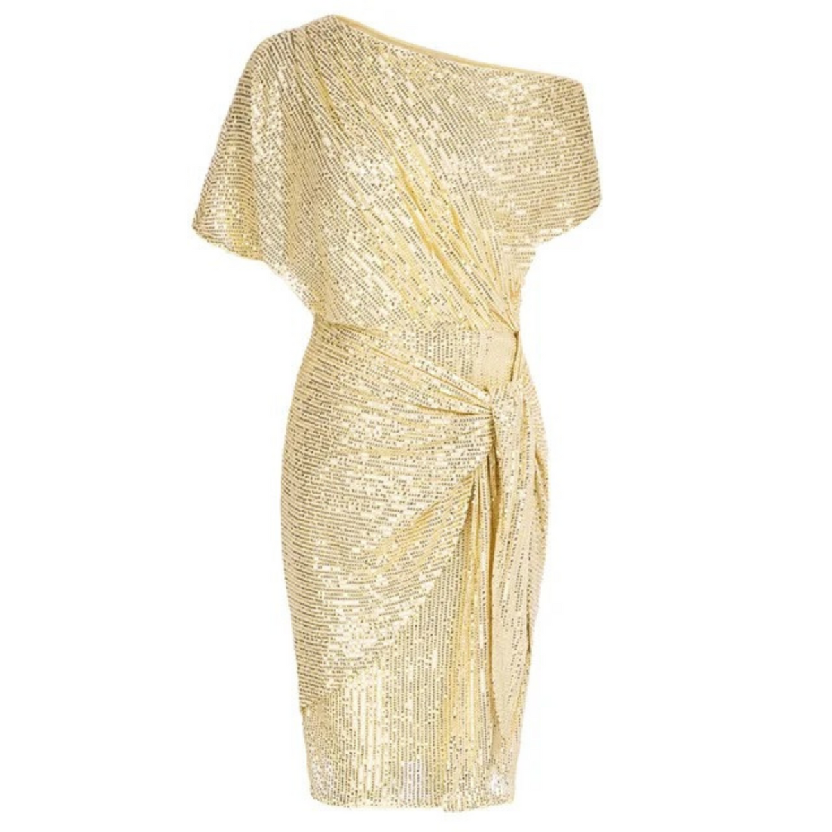 Abito da Cerimonia Donna con Paillettes - Scollo Asimmetrico