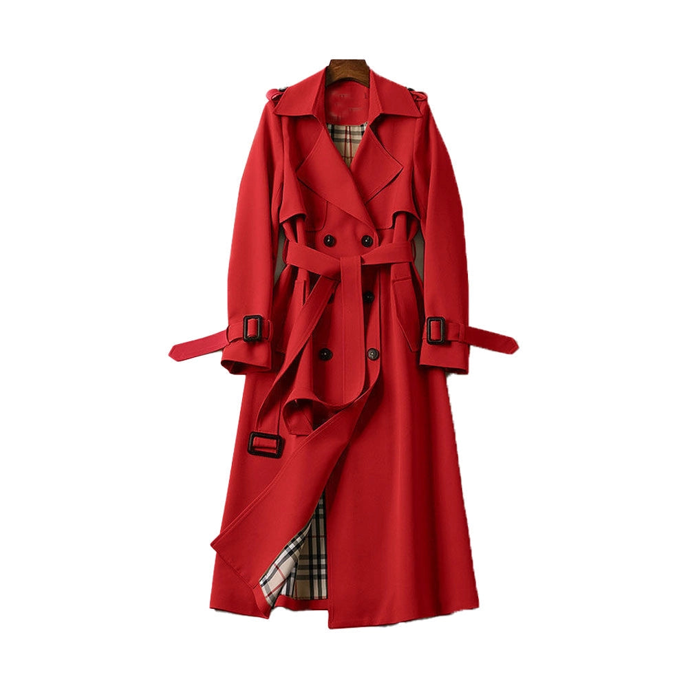 Trench Coat Femminile Sagomato – Con Cintura, Adatto per Primavera e Autunno