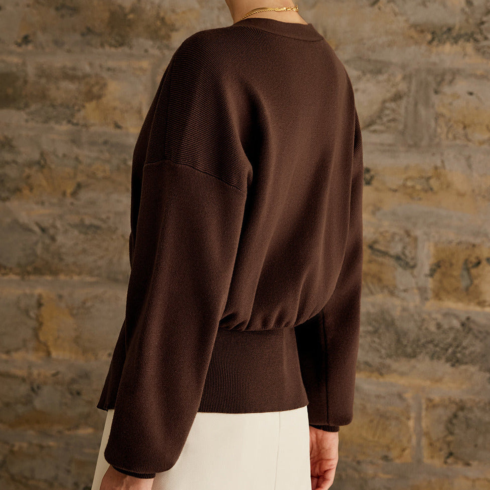 Donna - Cardigan elegante - Morbido tessuto con chiusura a bottoni - Stratificazione alla moda
