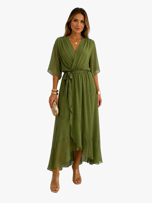 Abito Elegante da Donna a Portafoglio in Chiffon
