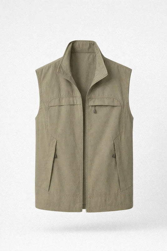 Gilet Uomo Smanicato con Colletto Alto - Vestibilità Regular