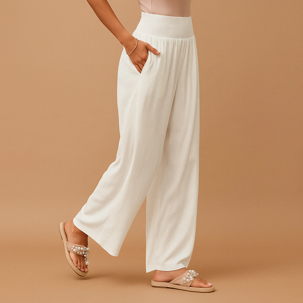 Broek Dames | Wijde Pijpen & Elastische Taille
