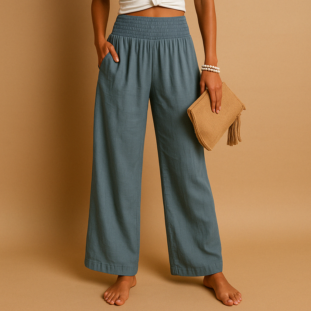 Broek Dames | Wijde Pijpen & Elastische Taille