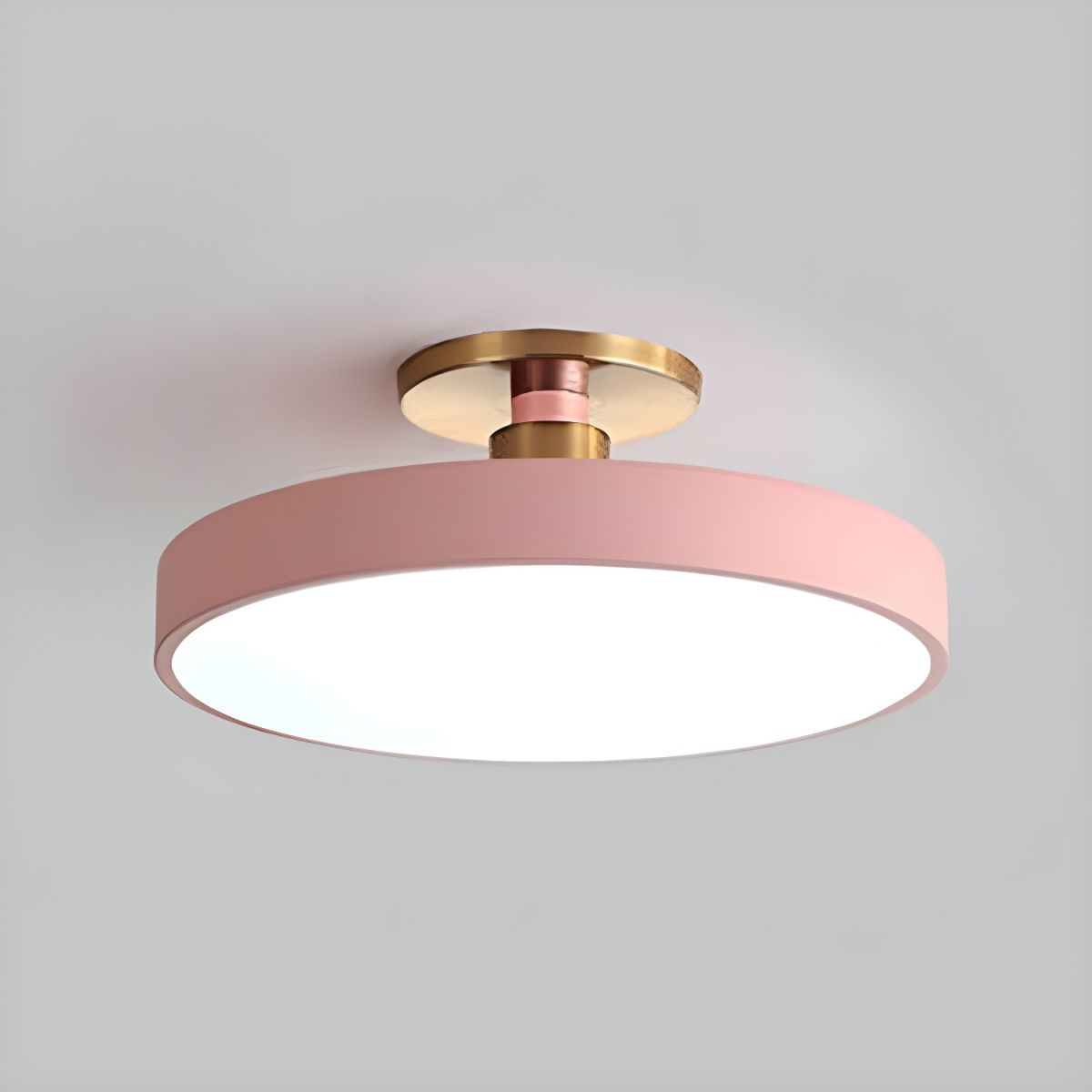 Plafoniera LED Rotonda Moderna a Soffitto, Montaggio Semi a Incasso