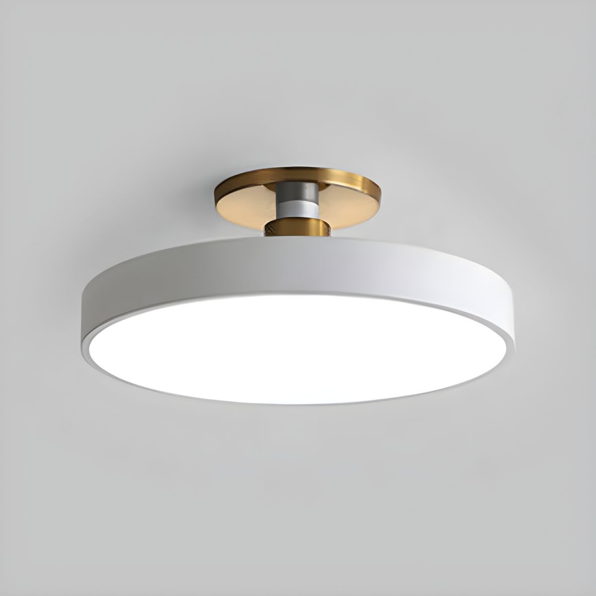 Plafoniera LED Rotonda Moderna a Soffitto, Montaggio Semi a Incasso