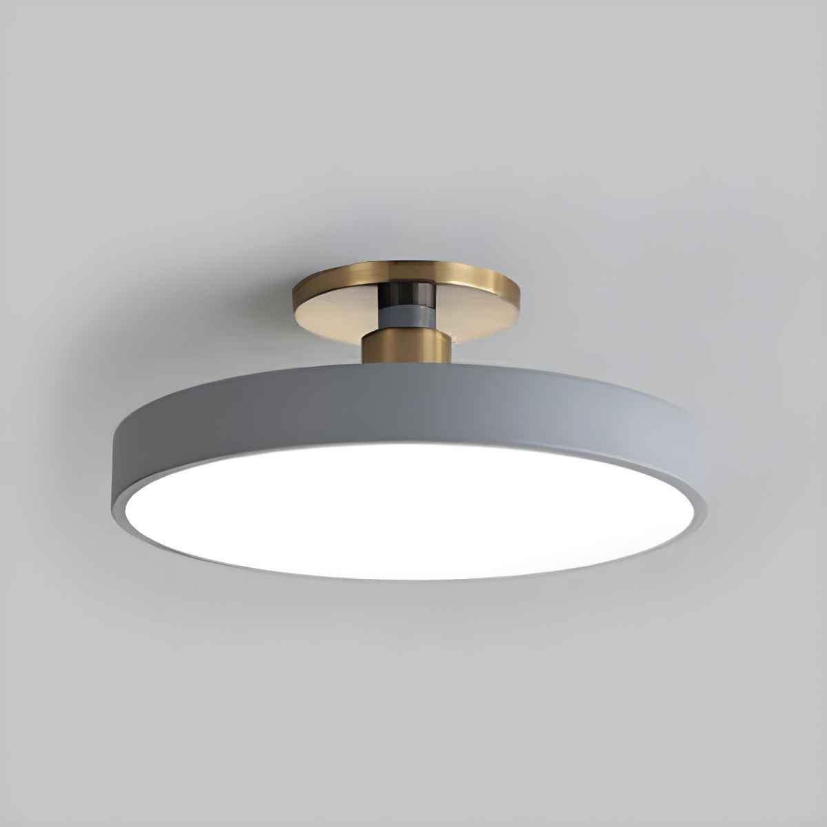 Plafoniera LED Rotonda Moderna a Soffitto, Montaggio Semi a Incasso