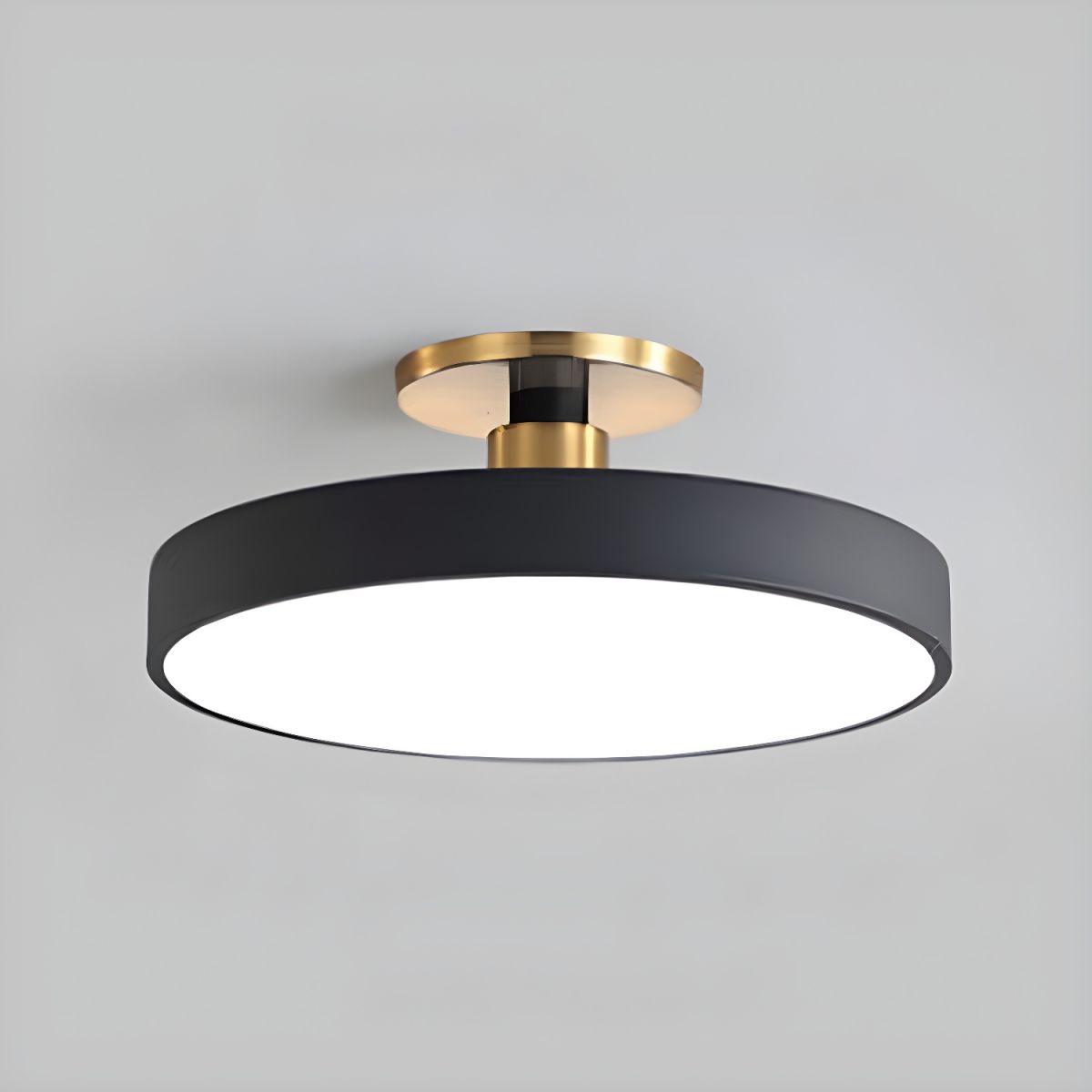 Plafoniera LED Rotonda Moderna a Soffitto, Montaggio Semi a Incasso