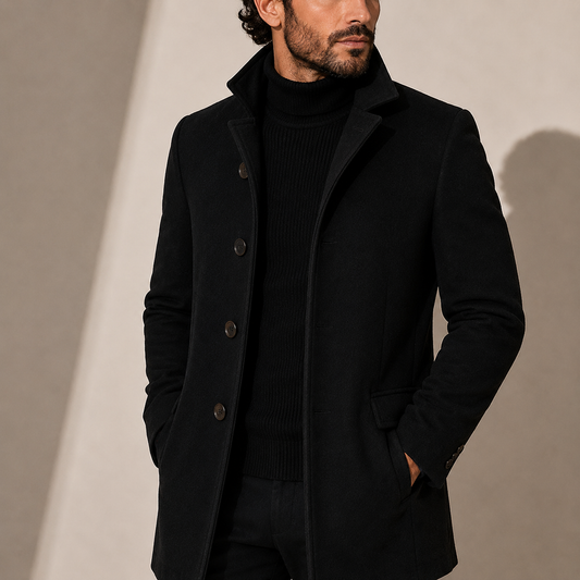Cappotto Uomo Invernale Collo Coreano Sartoriale