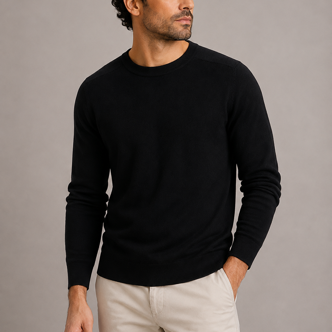 Maglione Uomo Girocollo in Maglia Fine