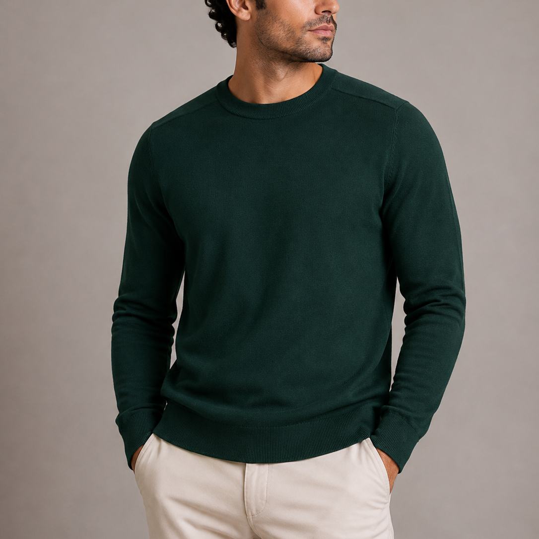 Maglione Uomo Girocollo in Maglia Fine