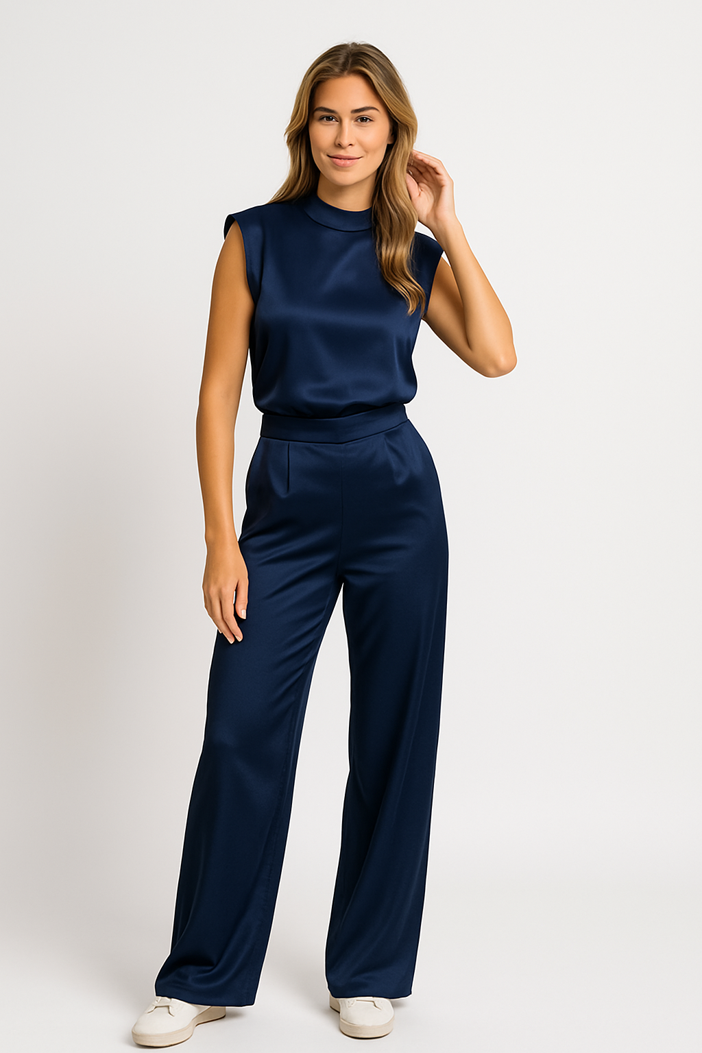 Tuta senza maniche da donna – Pantaloni larghi, adatta per l'estate e l'uso casual