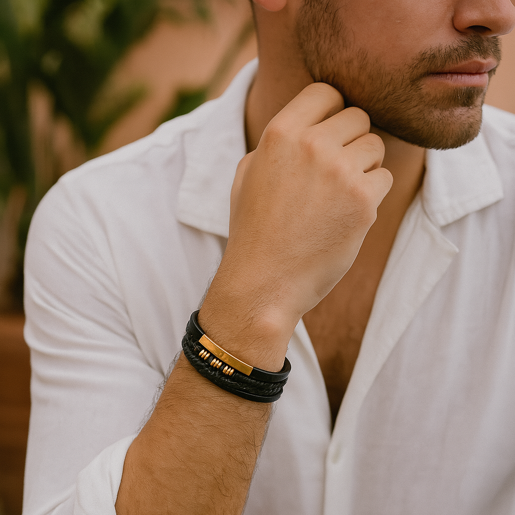 Bracciale Slim Fit da Uomo – Accessorio Casual con Chiusura Regolabile