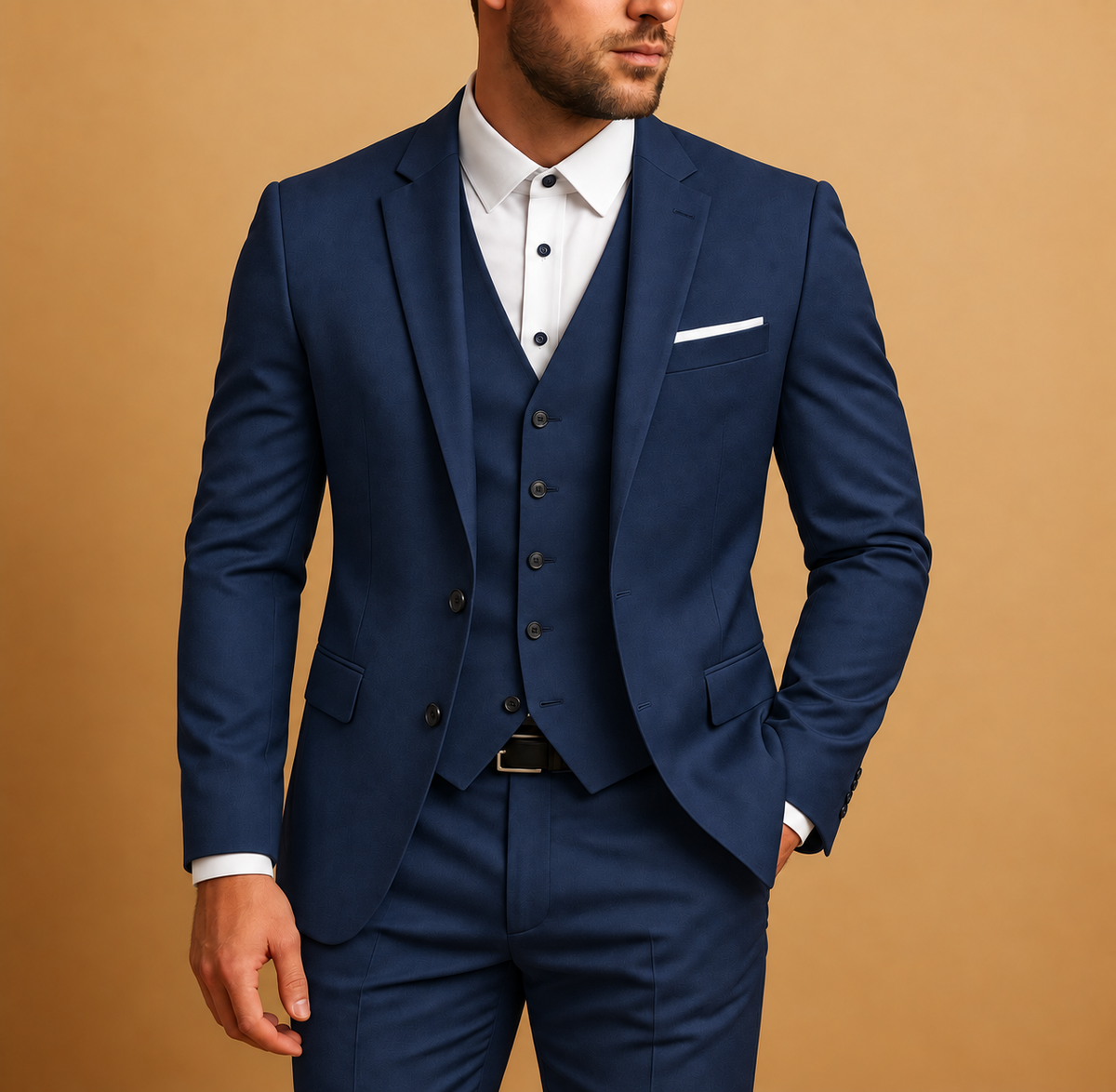 Completo Uomo Elegante Tre Pezzi Monopetto