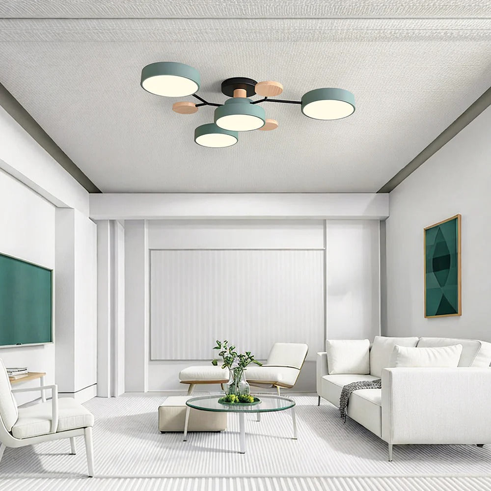 Lampadario da Soffitto Rotondo in Ferro con LED - Design Moderno