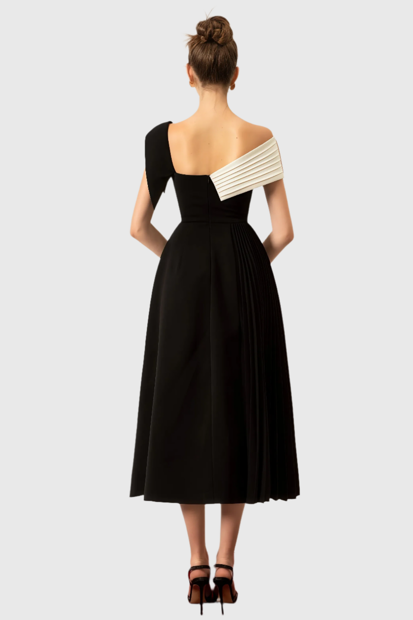 Abito Midi A-Line da Donna – Con Una Spalla, Adatto per Occasioni Festive