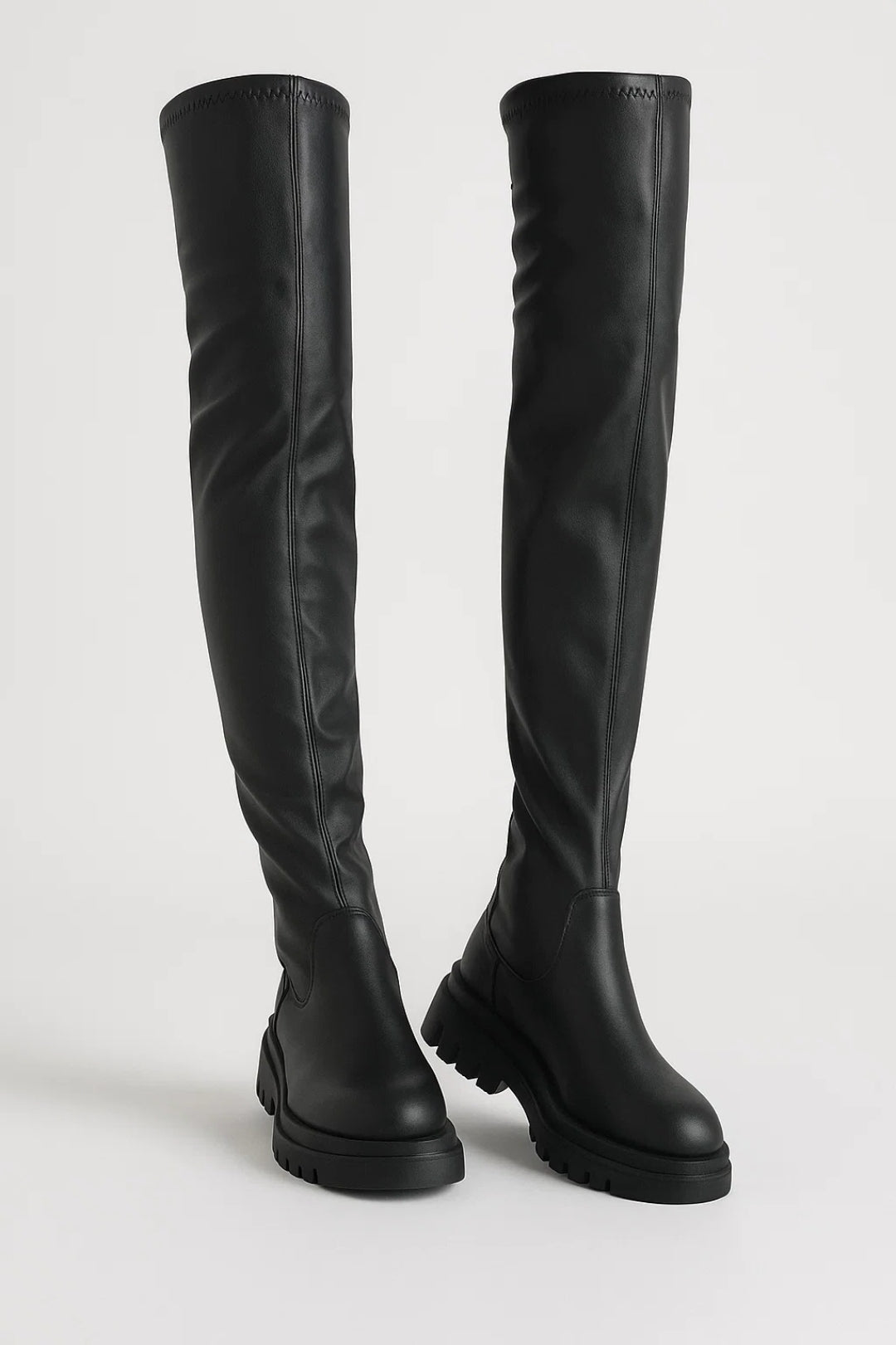 Stivali Donna Sopra il Ginocchio con Suola Chunky