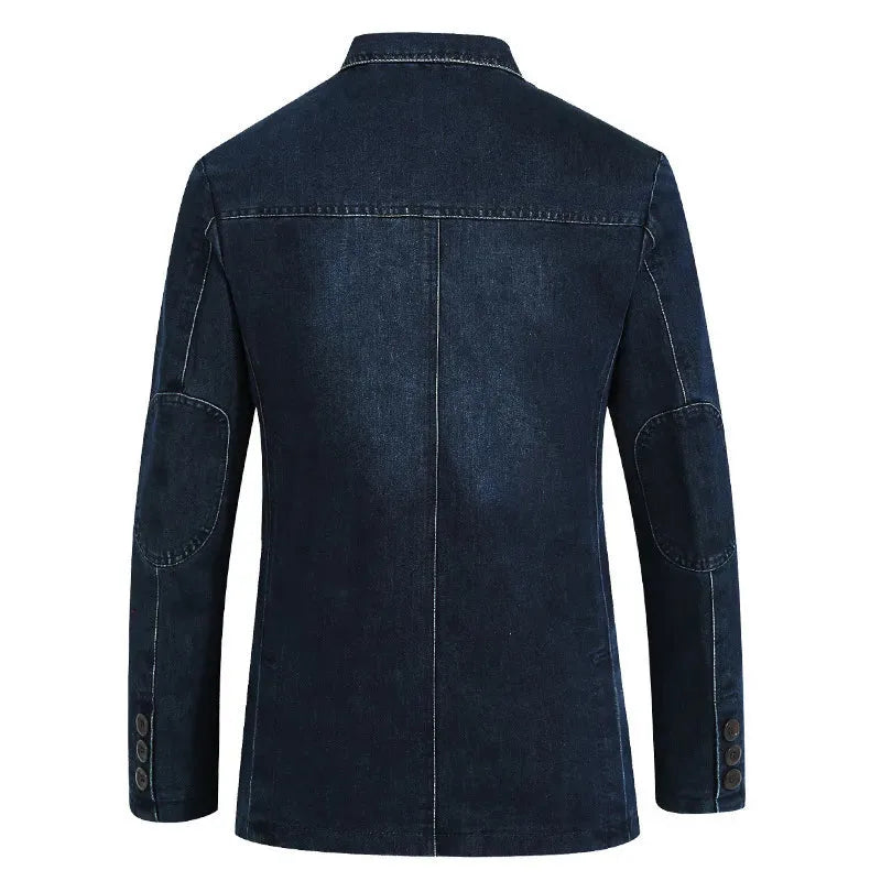 Blazer Uomo Slim Fit – Con Colletto Revers e Tasche Applicate, Adatto per Lavoro e Occasioni Formali