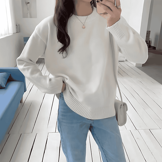 Donna - Accogliente maglia oversize - Collo rotondo