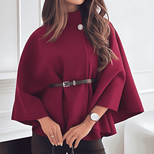 Donna - Capo elegante a collo alto - misto lana