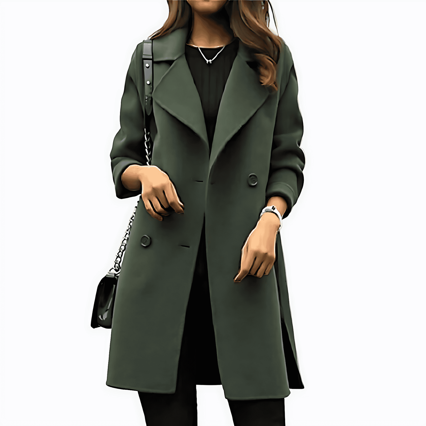 Donna - Cappotto sartoriale in lana - Collo alto
