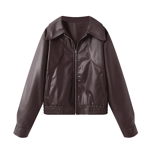 Donna - Giacca in ecopelle - Taglio casual
