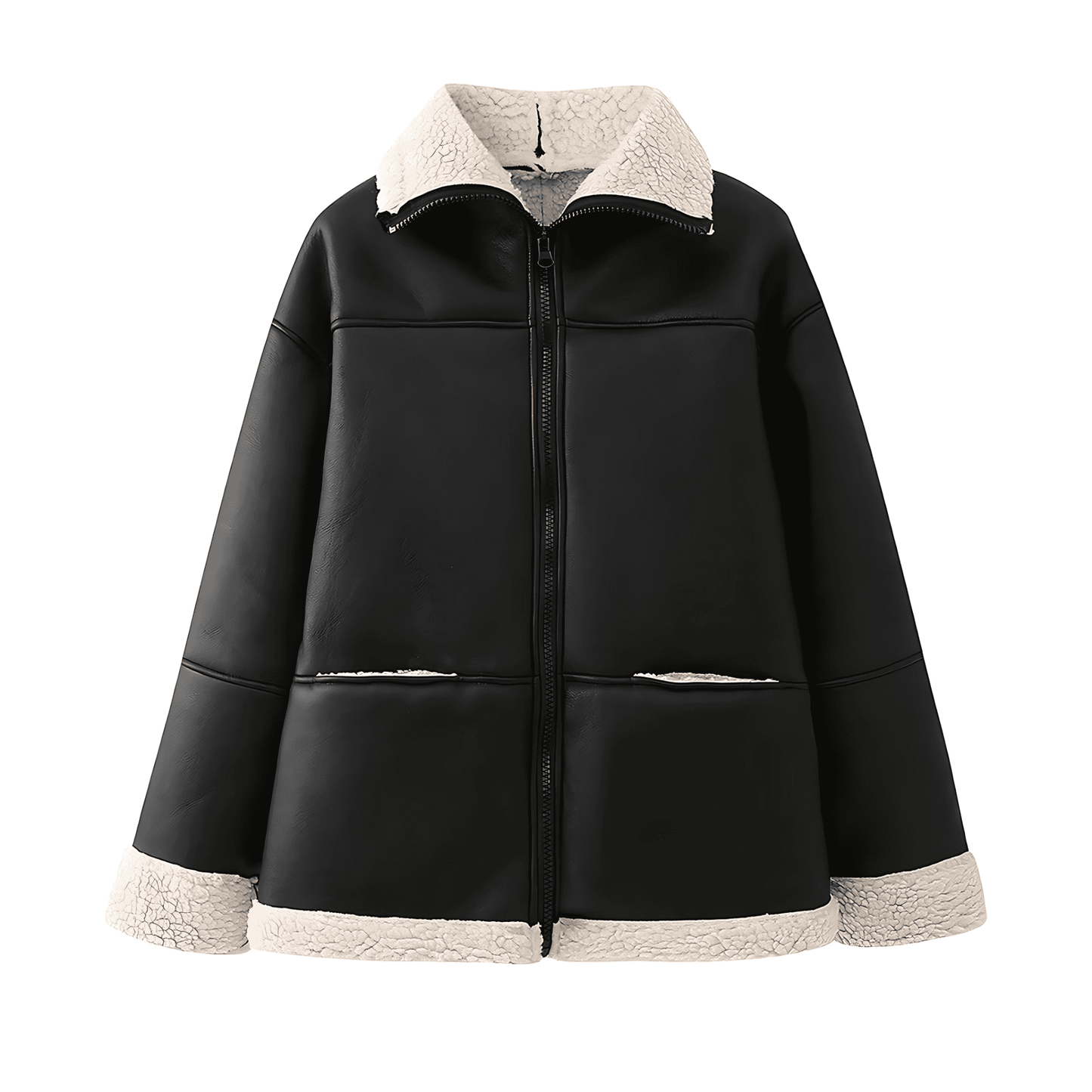 Donna - Giacca in ecopelle con fodera confortevole