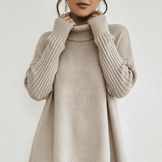 Donna - Maglia a collo alto - Vestibilità oversize