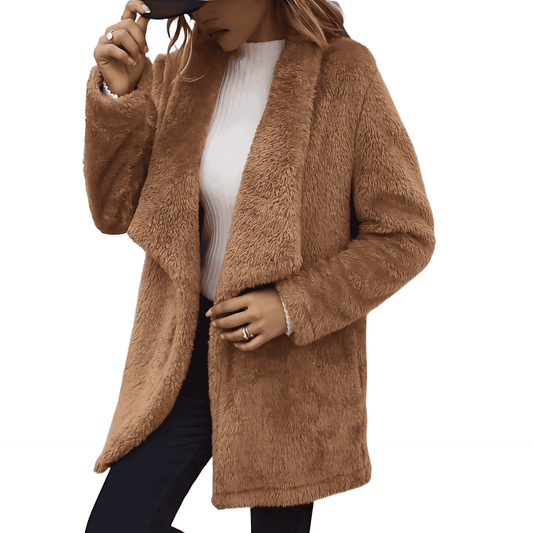 Donna - Morbido cappotto aperto - Morbido cappotto over