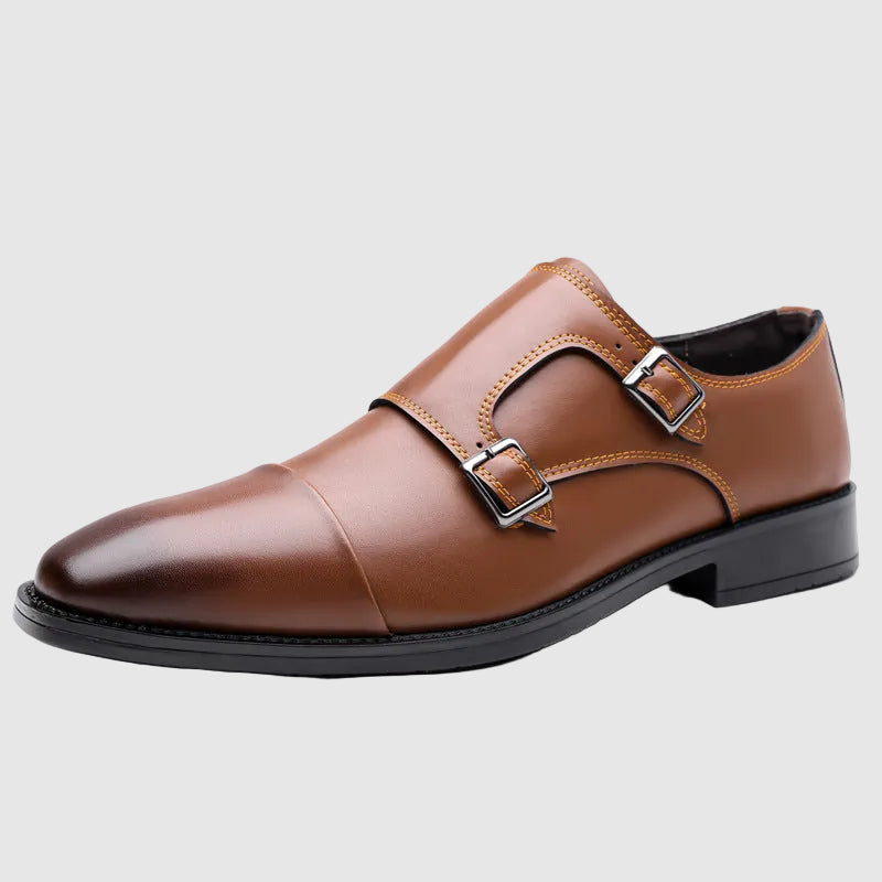 Mocassini Uomo Eleganti in Pelle Sintetica con Dettagli Metallici