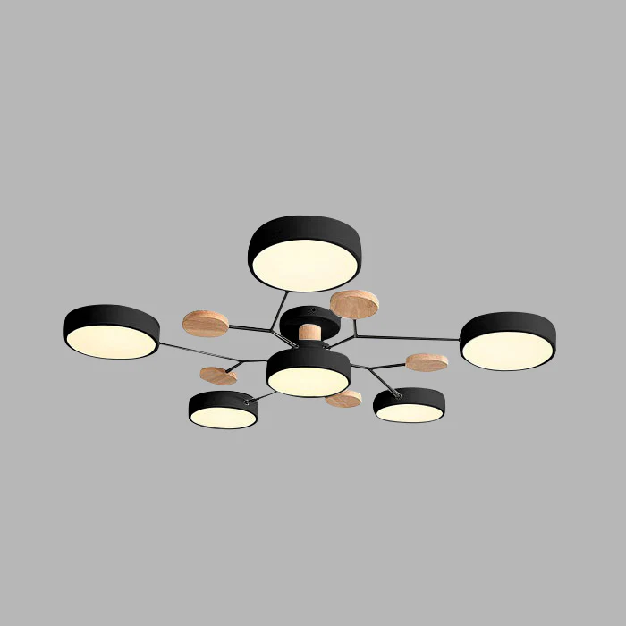 Lampadario da Soffitto Rotondo in Ferro con LED - Design Moderno