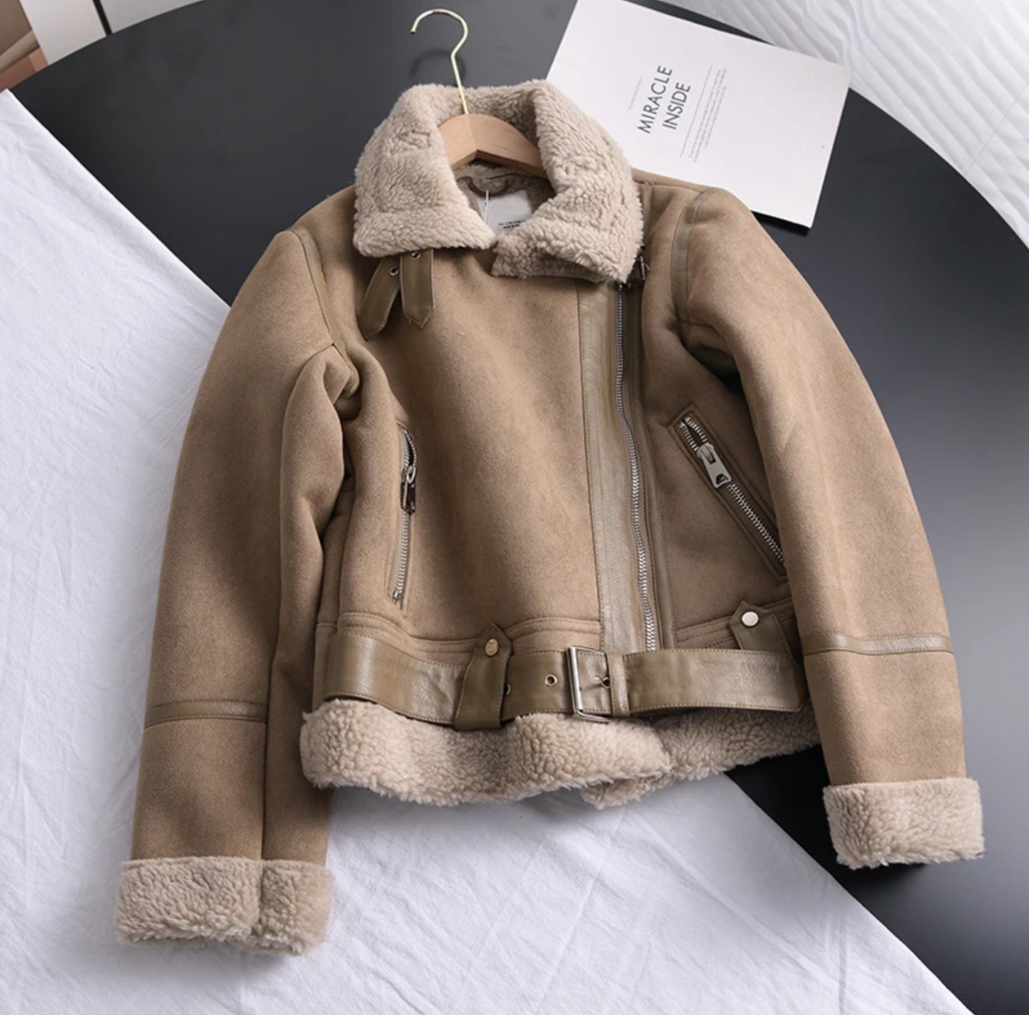 Donna - Giacca biker - Zip asimmetrica e collo foderato