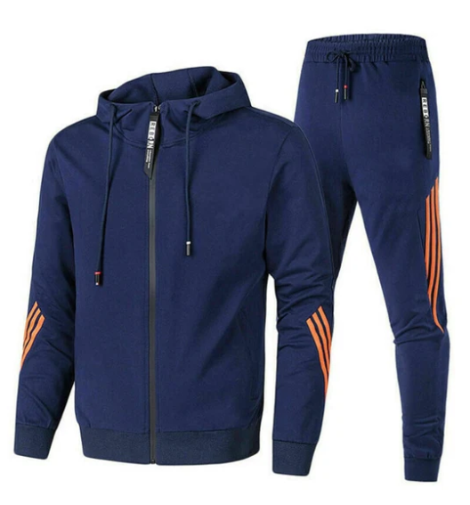 Tuta Sportiva Uomo con Cappuccio e Zip
