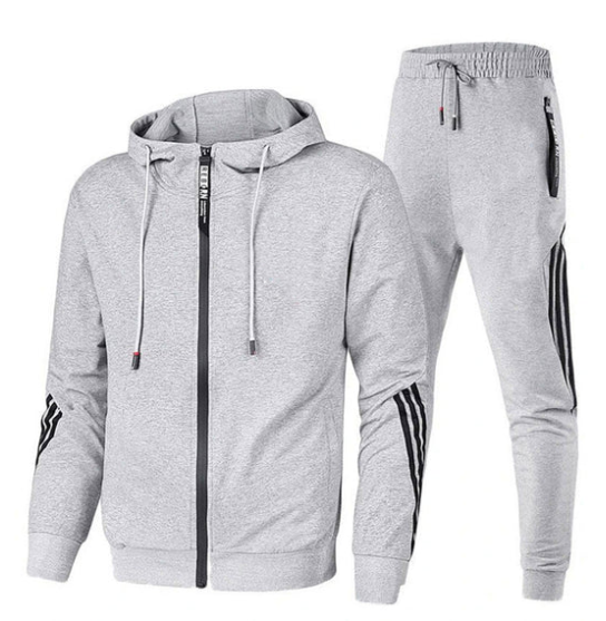 Tuta Sportiva Uomo con Cappuccio e Zip