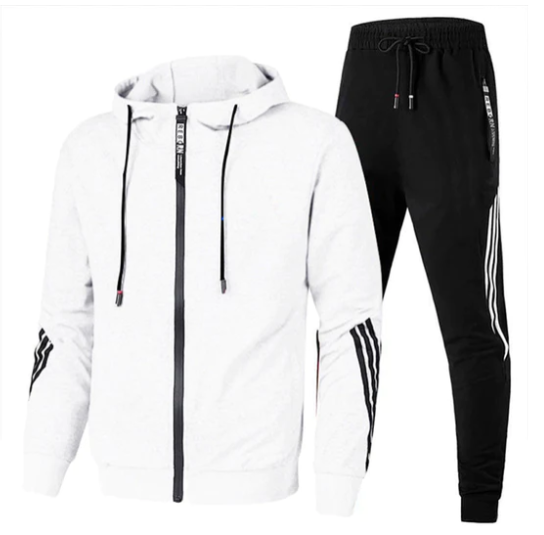 Tuta Sportiva Uomo con Cappuccio e Zip