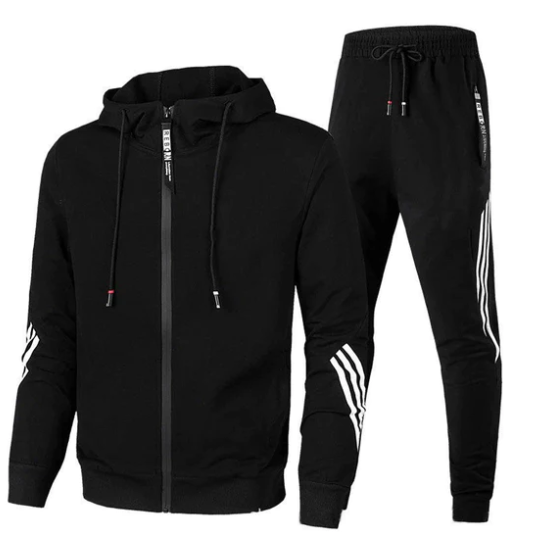 Tuta Sportiva Uomo con Cappuccio e Zip