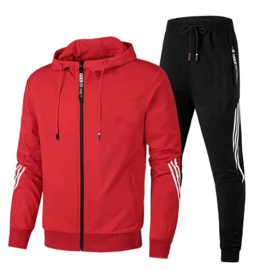 Tuta Sportiva Uomo con Cappuccio e Zip
