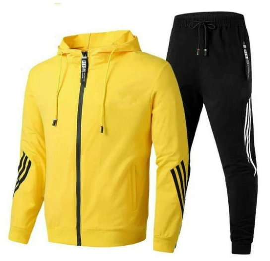 Tuta Sportiva Uomo con Cappuccio e Zip