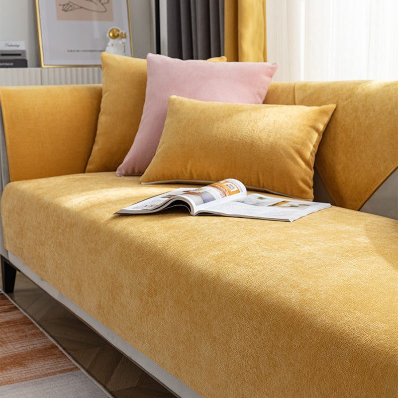 Copridivano in Chenille Antiscivolo con Fondo in Silicone