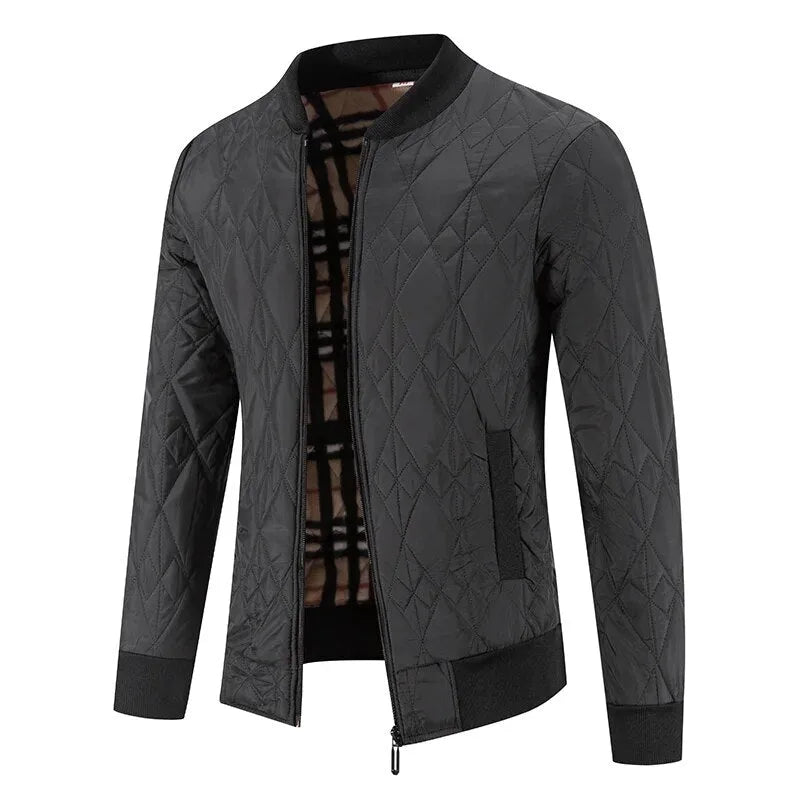 Giacca da Uomo Trapuntata – Con Zip, Adatta per Autunno e Inverno