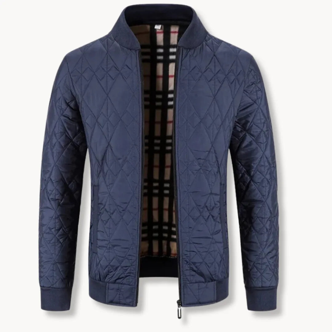 Giacca da Uomo Trapuntata – Con Zip, Adatta per Autunno e Inverno