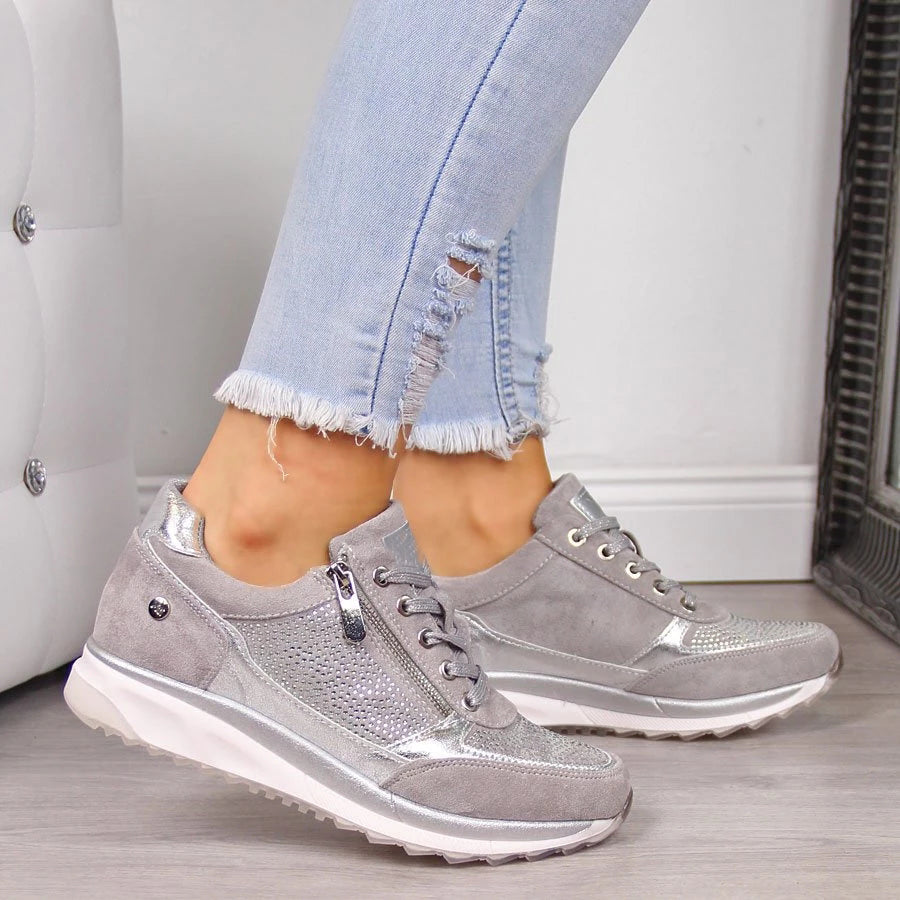 Mocassini da Donna con Soletta Confortevole – Adatti per l'Uso Quotidiano, Con Cerniera e Vita Elastico