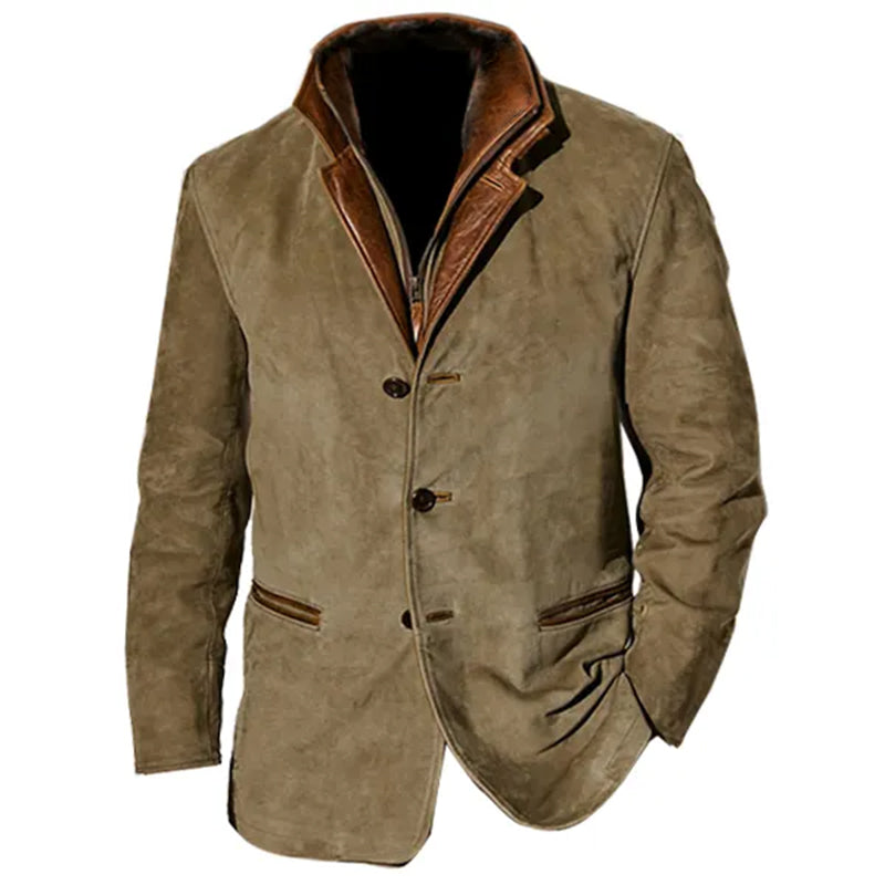 Giacca Invernale Uomo Smart Casual con Collo a Strati