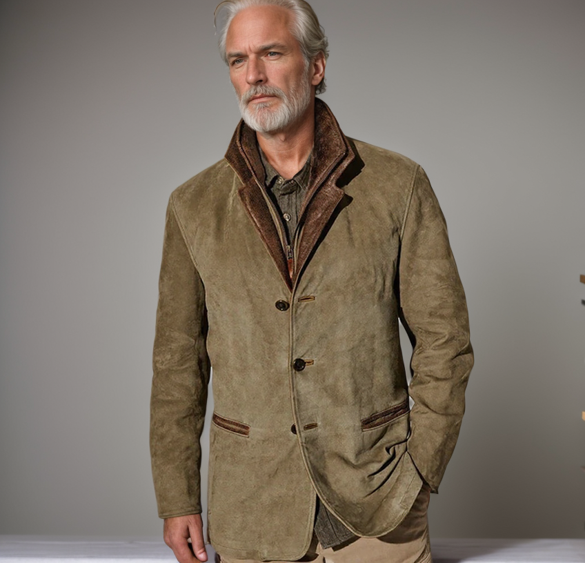 Giacca Invernale Uomo Smart Casual con Collo a Strati