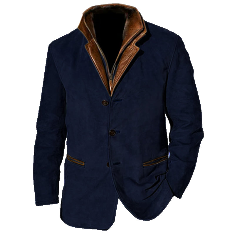 Giacca Invernale Uomo Smart Casual con Collo a Strati