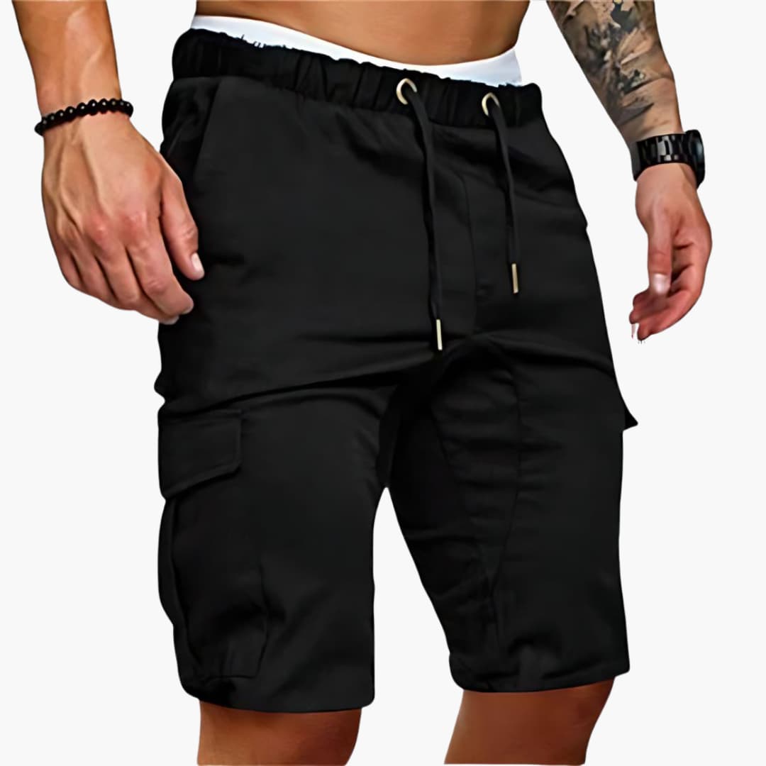 Bermuda Cargo Uomo con Coulisse e Tasche Multiple