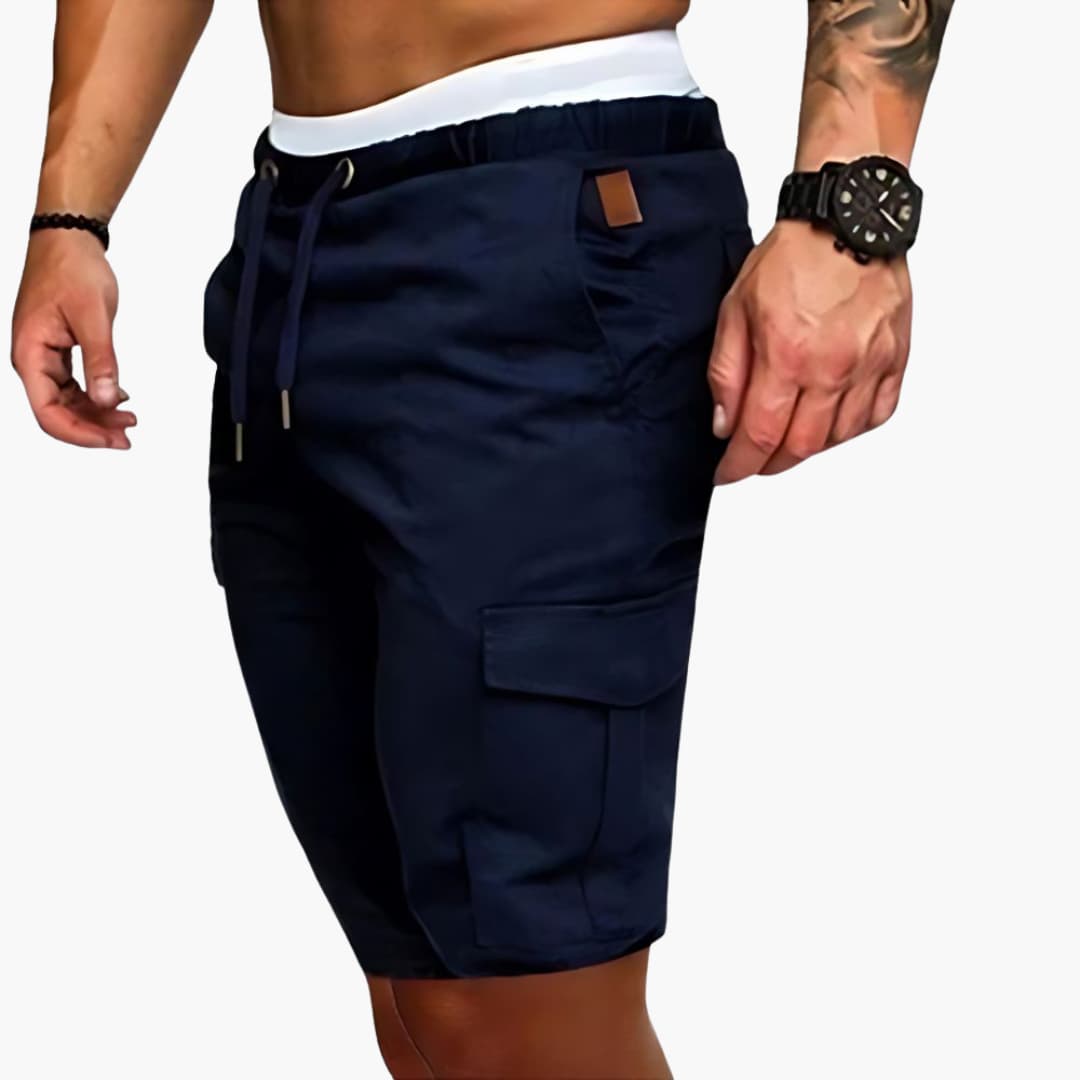 Bermuda Cargo Uomo con Coulisse e Tasche Multiple